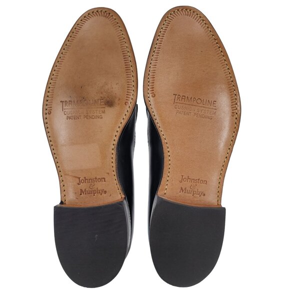 New Vintage Johnston & Murphy Aristocraft Black Leather Monk Dress Loafers 8.5D